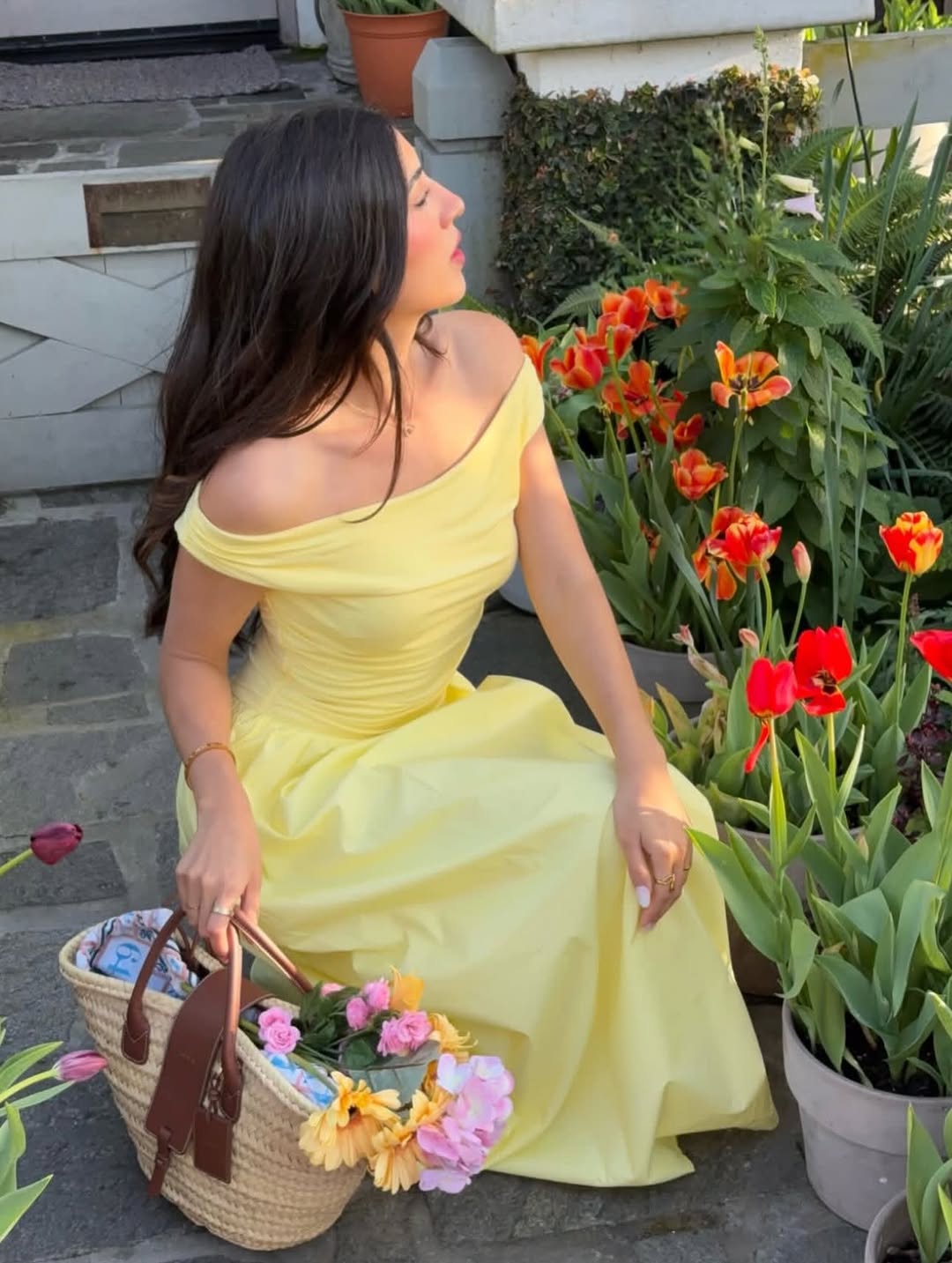Beautiful Yellow Off-Shoulder Neckline Maxi Dress
